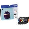 Brother Multipack nero/ciano/magenta/giallo LC123VALBPDR LC-123 4 cartucce d'inchiostro LC123: BK+C+M+Y