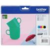 Brother Multipack nero/ciano/magenta/giallo LC227XLVALBPDR LC-225 XL/LC-227 XL 1x LC227XLBK + 1x LC225XLC+ 1x LC225XLM+ 1x LC225XLY