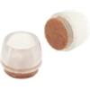 Puntali tondi pvc trasparente con feltro Ø 16 mm. - 8 pz.
