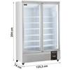 Frigo Murale per Salumi, Latticini e Bibite Torino con Due Porte Battenti Autochiudenti, 1000 Litri, +1°C/+10°C, Bianco