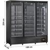 Frigo Murale per Salumi, Latticini e Bibite Torino con Tre Porte Battenti Autochiudenti, 1600 Litri, +1°C/+10°C, Nero