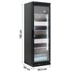 Vetrina Frigo Bibite Nera 350 L, +1°C/+9°C, con Porta Battente