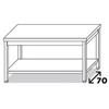 Tavolo Acciaio Inox Professionale Linea EKO Con Ripiano Inferiore Profondità 70 cm - Tavolo Inox Eko Con Ripiano 160 x 70 x 85 h