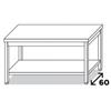 Tavolo Acciaio Inox Professionale Linea EKO Con Ripiano Inferiore Profondità 60 cm - Tavolo Inox Eko Con Ripiano cm 180 x 60 x 85 h