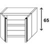 Pensile Acciaio Inox Professionale AISI 430 Eko Porta Battente Con 1 Ripiano - Altezza 65 cm - Pensile Porta Battente Acciaio Inox Eko L 60 H 65
