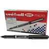 Uni-Ball Penna rollerball UB-150 Eye Micro, inchiostro nero Uni-ball Super Ink, pennino da 0,5 mm, scatola da 12 pezzi