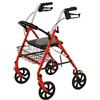 Movi Spa WIMED ROLLATOR IN ACCIAIO ROSSO CON SEDILE