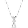 Swarovski Pendente Hyperbola, Taglio misto, Twist, Bianco, Placcato rodio