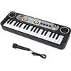 Dilwe Mini Tastiera Pianoforte Elettronica con Microfono, 37 Tasti (Tasti in Ciò), Strumento Educativo Bambini per Apprendimento Musicale