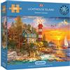 Gibsons Lighthouse Island | Puzzle da 500 pezzi | Puzzle da tramonto costiero | Puzzle durevole per adulti | Tavola 100% riciclata di alta qualità | Ottimo regalo per adulti |