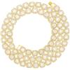 HALUKAKAH Diamante Catena Tennis Raggruppati per Uomo,Placcato Oro Reale 18k Quadrato Bianco Diamante Collana 55cm,Diamanti da Laboratorio,con Confezione Regalo Gratuita