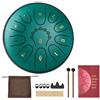 VEVOR Tamburo a Lingua d'Acciaio, Tamburo a Pioggia da 152,4 mm e 11 Note per Giardino Esterno, Tamburi Musicali in Re Maggiore con Libro di Musica e Bacchette, Strumento a Percussione, Verde