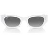 Ray-Ban Occhiali da Sole RB4430 675911 Zena Bianco/Grigio Unisex 52/22/145