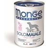 MONGE 400 g Monge Monoprotein Alimento Completo Monoproteico Cibo Umido Paté per Cani Adulti con Solo Maiale Grain Free e Gluten Free