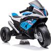GIODICART Moto Elettrica per Bambini BMW HP4 Sport 3 Ruote 12V Blu