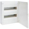 Hager Caja de superficie golf serie VS, 2 filas, 24M, puerta opaca blanca y regleta