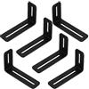 Xingwenhao Angolo di fissaggio regolabile con 2 Scanalature, 6 Pz Staffe Angolari di L per Mobili, Staffa Angolare Regolabile a 90 gradi, Supporti angolari rettangolari, (101+60) x30mm / Spessore 3mm