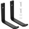 Qeapug 2Pz Ganci da Muro Robusti, Ganci a J per Garage, Nero Ganci Universali a Vite, Appendiabiti, Ganci da Guardaroba Resistenti, per Appendere, Garage, Supporto da Parete per Oggetti Ingombranti