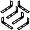 Xingwenhao Staffe di fissaggio regolabili con 3 fori allungati, 6 Pz angolare a L nero connettore angolare, supporti angolari in metallo ad angolo di 90 gradi per uso pesante, 110x50x24 mm