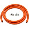 JD Brands Tubo per gas GPL, 2 m, foro interno da 8 mm per butano e propano con 2 fascette stringitubo, ideale per barbecue, riscaldatori ed elettrodomestici da esterno