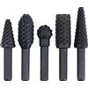 TopHomer 5 pezzi in carburo di tungsteno Rotary Point Burr Die Grinder Bit 1/4 Shank Kit per la lavorazione del legno Perforazione Metallo Intaglio Incisione Lucidatura