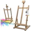 50 Mini Cavalletti E Tele 8x8 Cm - Espositori In Legno Per Pittura E Fai Da Te - Numeri Tavolo Matrimonio E Hobby