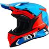 KYT Casco Cross KYT SKYHAWK GLOWING - (Blue/Orange Fluo)