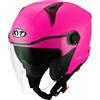 KYT Casco Jet KYT D-CITY PLAIN - (Fuxia Fluo)
