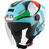 KYT Casco Jet KYT D-CITY LEOPARD REPLICA TRICOLORE
