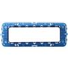 Ettroit Supporto portafrutti 7 moduli 506 in plastica trasparente blu compatibile anche con Vimar Arké