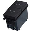 Ettroit Doppio Pulsante assiale con frecce 16A nero compatibile anche con Vimar Arké