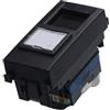 Ettroit Presa Dati LAN RJ45 CAT 6 UTP nera compatibile anche con Vimar Arké