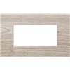Ettroit Placca 4 moduli 504 in plastica legno chiaro compatibile anche con Vimar Arké