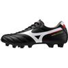 Mizuno Morelia II Club, Scarpe da Calcio Uomo (Nero/Bianco/Rosso, Sistema Taglie Calzature EU, Adulto, Numero, Media, 39)