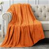 Utopia Bedding Coperta in Pile Coperta Leggera per Letto, Divano o Divano, Adatta a Tutte le Stagioni [152x127 cm, Arancio Bruciato]