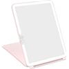 WEILY Specchio Trucco con 72 Luci LED, Touch Screen Tre Colori Regolabile Illuminato Specchio Trucco, 2000 mAh USB Ricaricabile Specchio da Viaggio (Rosa)