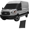 QENETY Copertura per parabrezza per Ford Transit Custom 2012-2024, nero 600D impermeabile, copertura per parabrezza anteriore, copertura per parabrezza anteriore, per tutte le stagioni