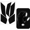MxyVrix 5 pcs adesivi retroriflettenti e compatibile con caschi moto, abile Technology, Design Racing, resistente alle intemperie (nero riflettente)
