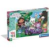 Clementoni - Puzzle per Bambini 104 Pezzi Supercolor, per Bambini 6+ Anni, Illustrazione con Personaggi dal Cartone Gabby's Dollhouse, Idea Regalo, Made in Italy, 38x27 cm, 25034