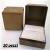 20 SCATOLINE SEMPLICI PER ANELLO MARRONI CON INSERTO VELLUTO CHIARO
