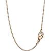 NKlaus 42cm elegante catena a sfere rotonda in ottone placcato oro 1,2mm di larghezza collana collana sottile 8561