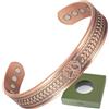 Wollet Bracciale magnetico da donna, in rame, 16 cm, con scatola regalo (CPB-2049-FBA), Eine Grösse, Rame, Zirconia cubica
