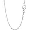 NKlaus Collana 40cm catena a palline taglio diamante in Argento Sterling 925 larghezza 1mm 6963