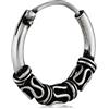 NKlaus Orecchino singolo in argento 925 Celtic CREOLE Gothic Celtic Bali SINGLE 14mm 5041