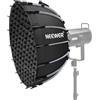 NEEWER Kit Softbox Parabolico, 60cm Soft Box ad Attacco Bowens con Diffusori Luce per Fotografia Studio Registrazione Video Streaming, Compatibile con Aputure 120d Compatibile con Godox SL60w, NS71P