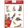 APLI Kids Gomets realistici a tema animali domestici, 2 fogli