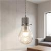 Licht-Erlebnisse moderno luce a sospensione in forma di lampadina con in fil di ferro E14 Montatura Lampade a sospensione cromato Lampade a sospensione Luce