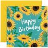 Central 23 Biglietto di compleanno girasole - Fiori vibranti - auguri allegri per amici, lui, lei, moglie, uomo, migliore amica, colleghi, ufficio, fidanzata, mamma, famiglia, con adesivi