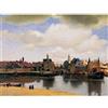 Wee Blue Coo Johannes Vermeer View Of Delft Old Master Painting Art Print Poster Wall Decor 12X16 Inch