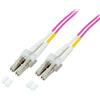 Techly ILWL D5-LCLC-100/OM4 Cavo Patch Cord Fibra ILWL D5-LCLC-100/OM4